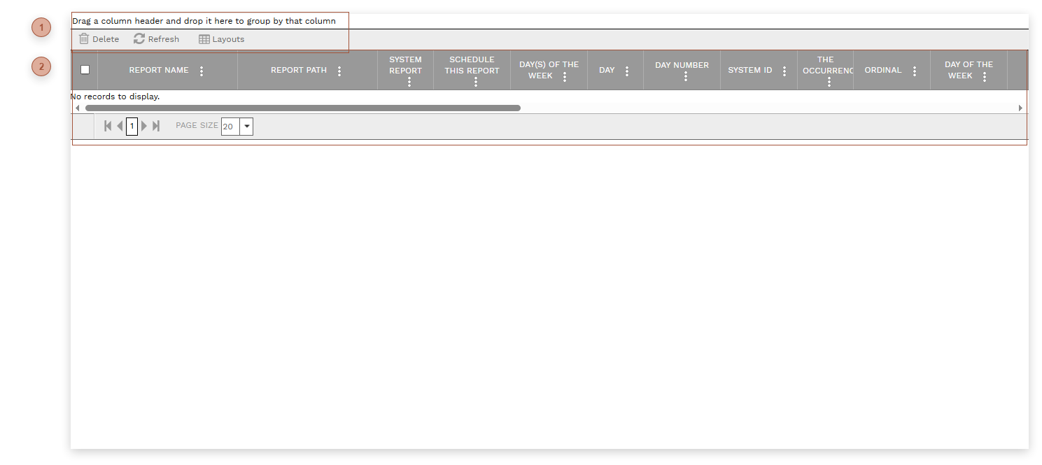 Define Report Schedules