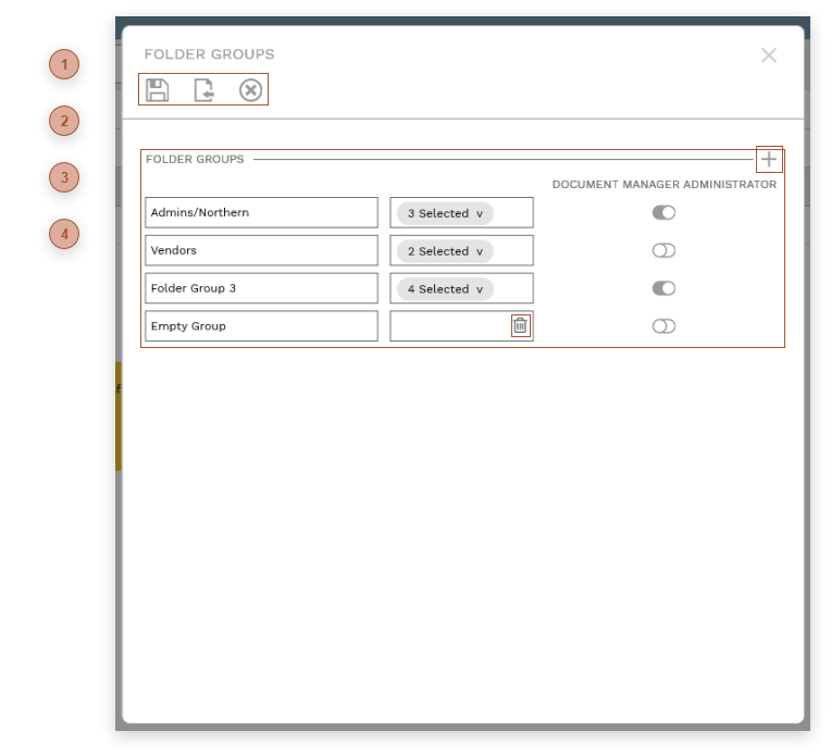 Folder Groups Dialog