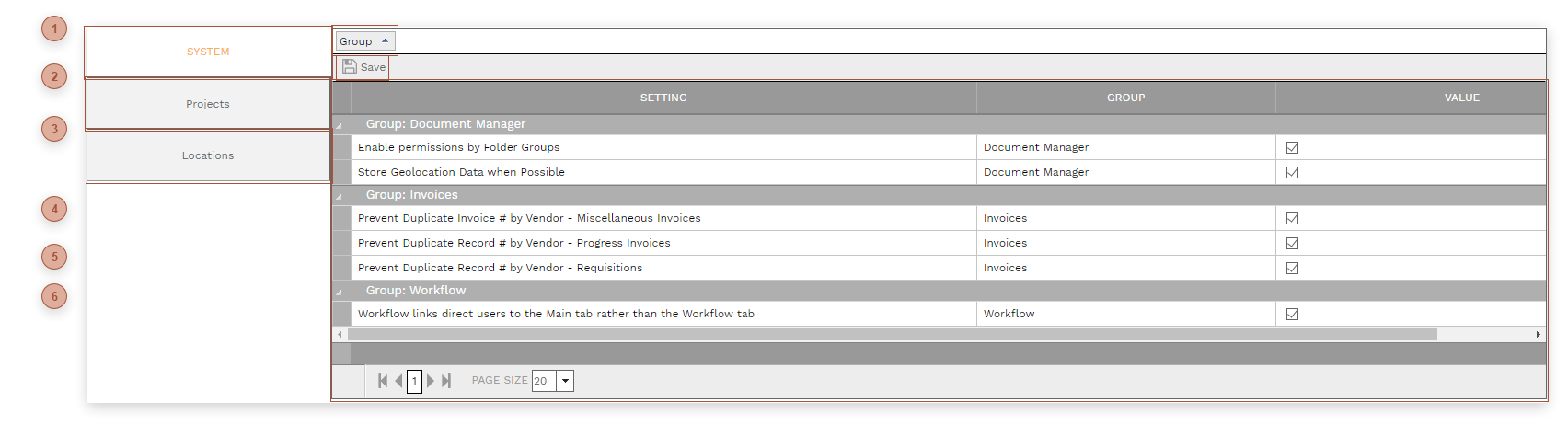 General Settings System Subtab