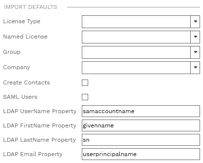 2. IMPORT DEFAULTS SECTION