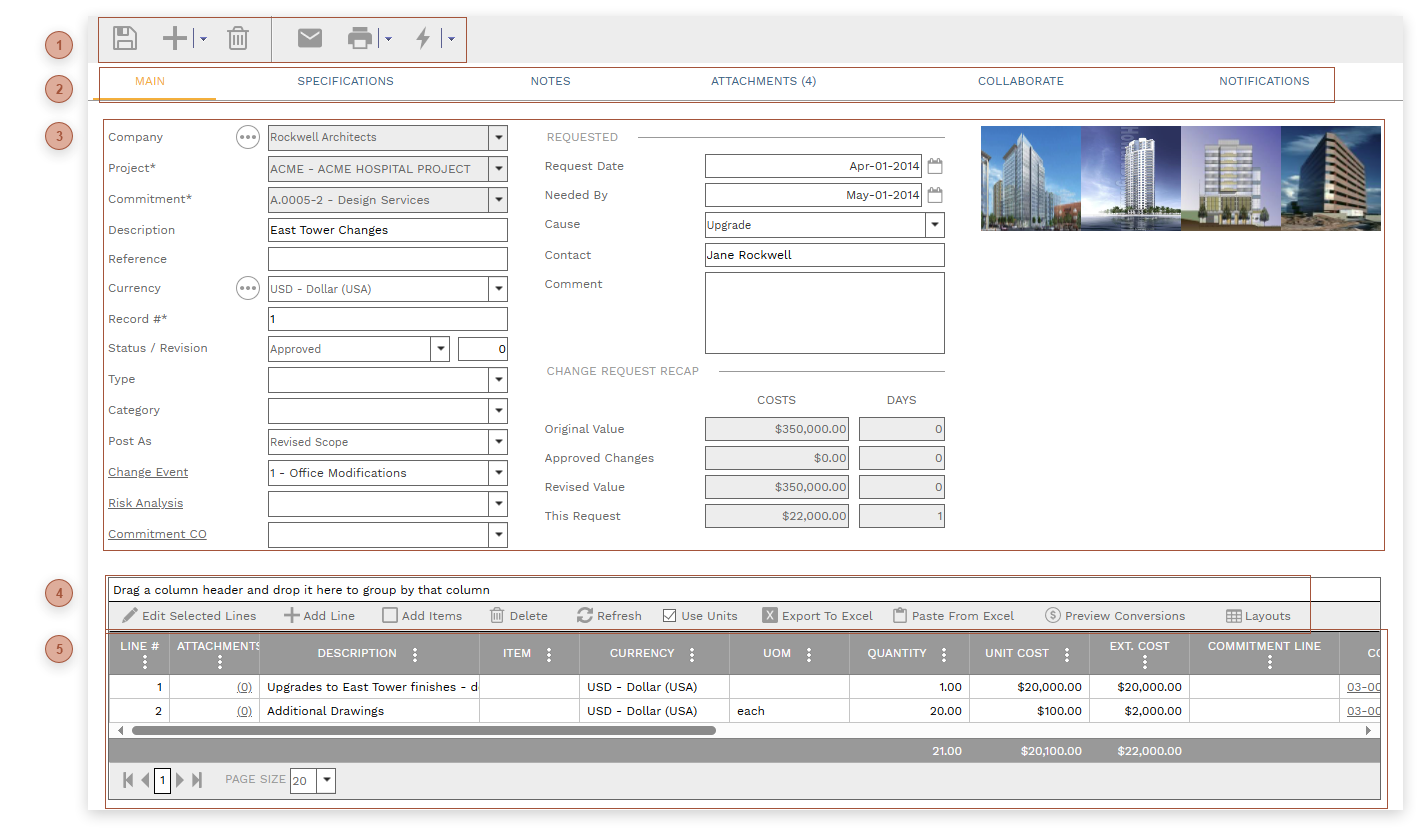 Online Change Requests