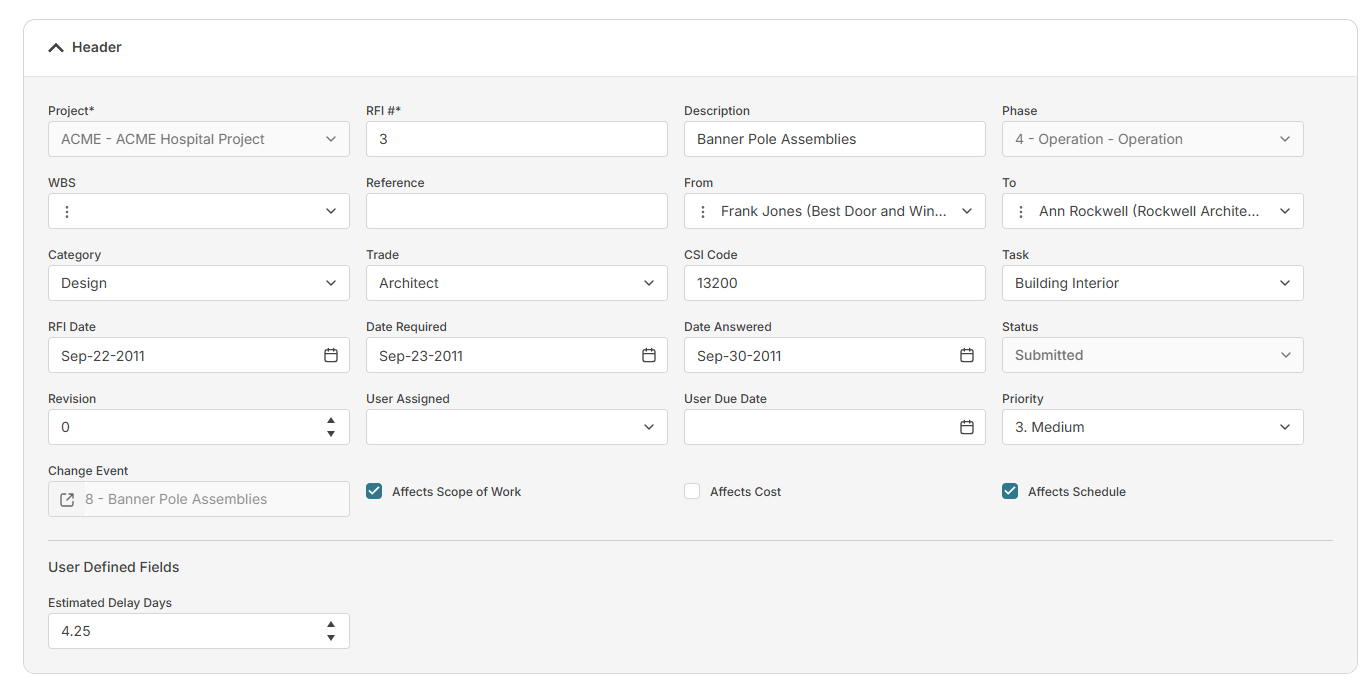 5. Header Fields Section