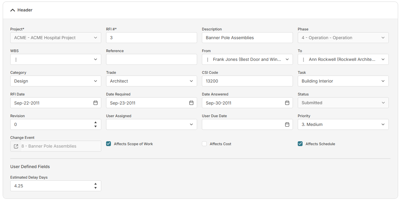3. Header Fields Section