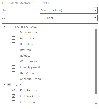 5. DOCUMENT MANAGER SECTION