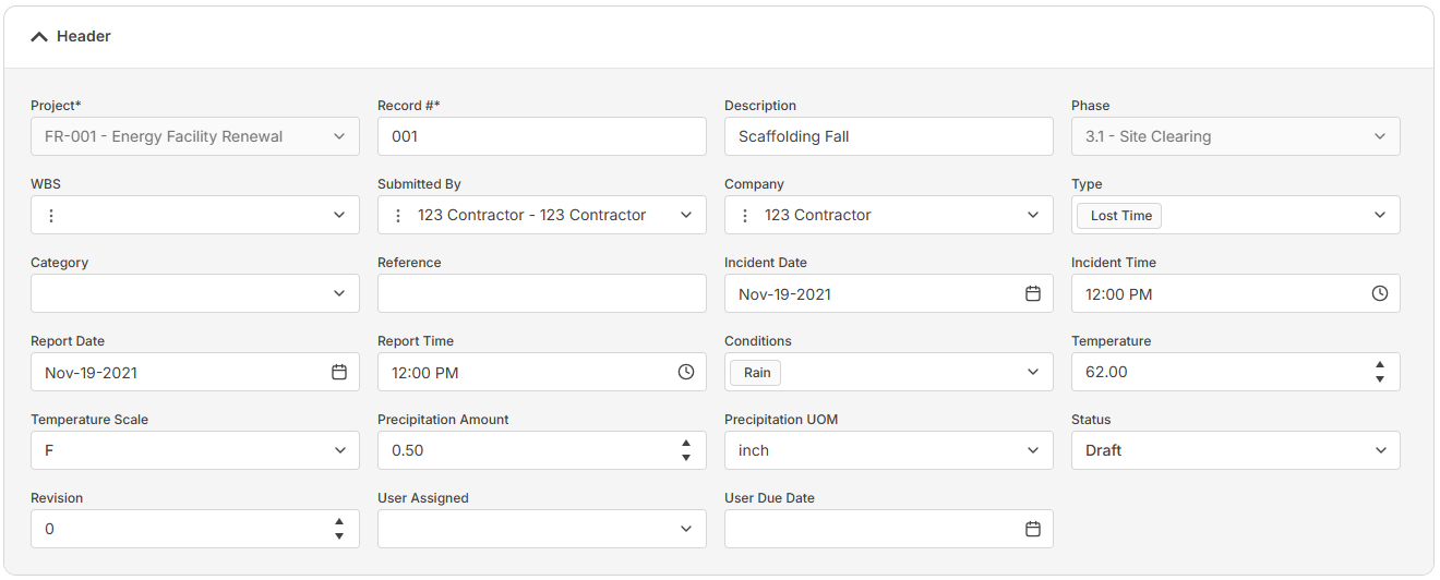 3. Header Fields Section