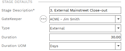 2. STAGE DEFAULTS SECTION