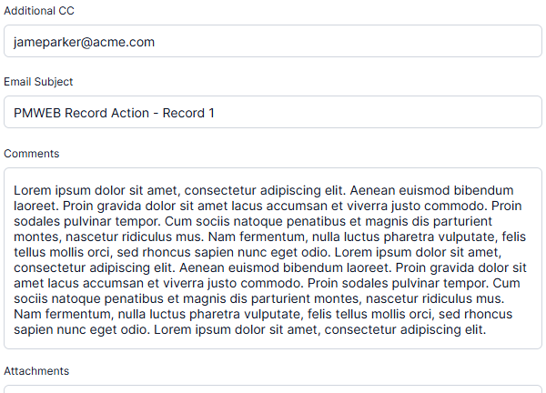 2. Email Entry Fields