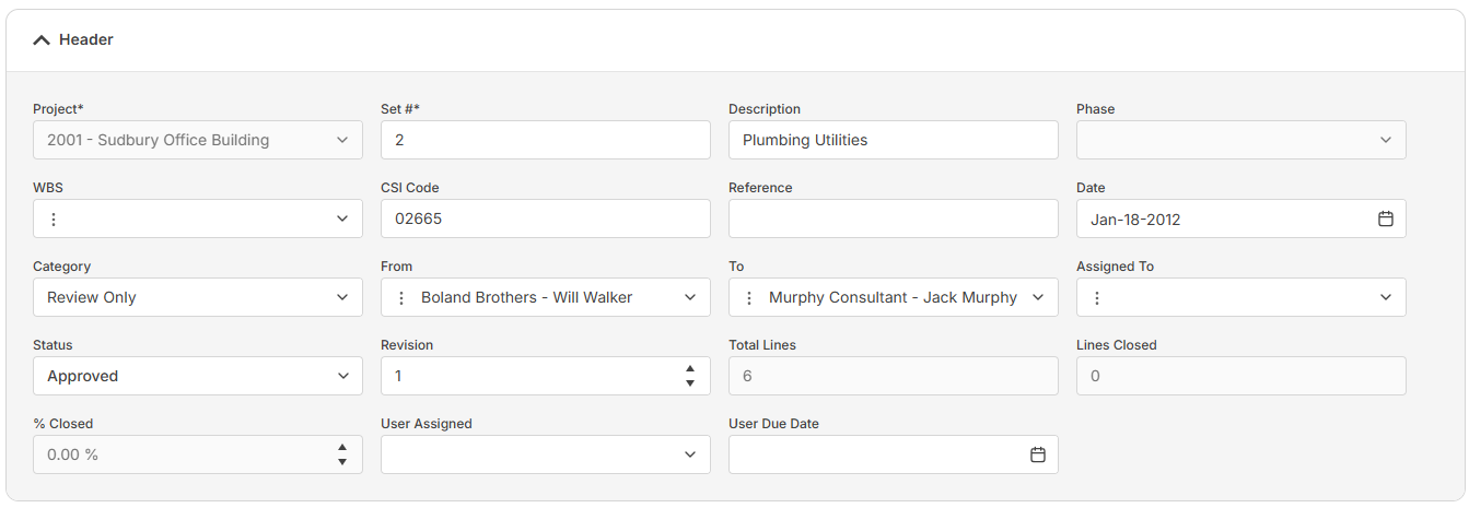 3. Header Fields Section