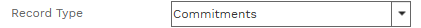 3. RECORD TYPE DROPDOWN