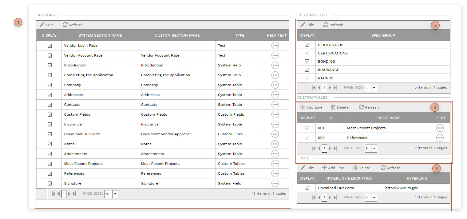 Vendor Prequal Designer