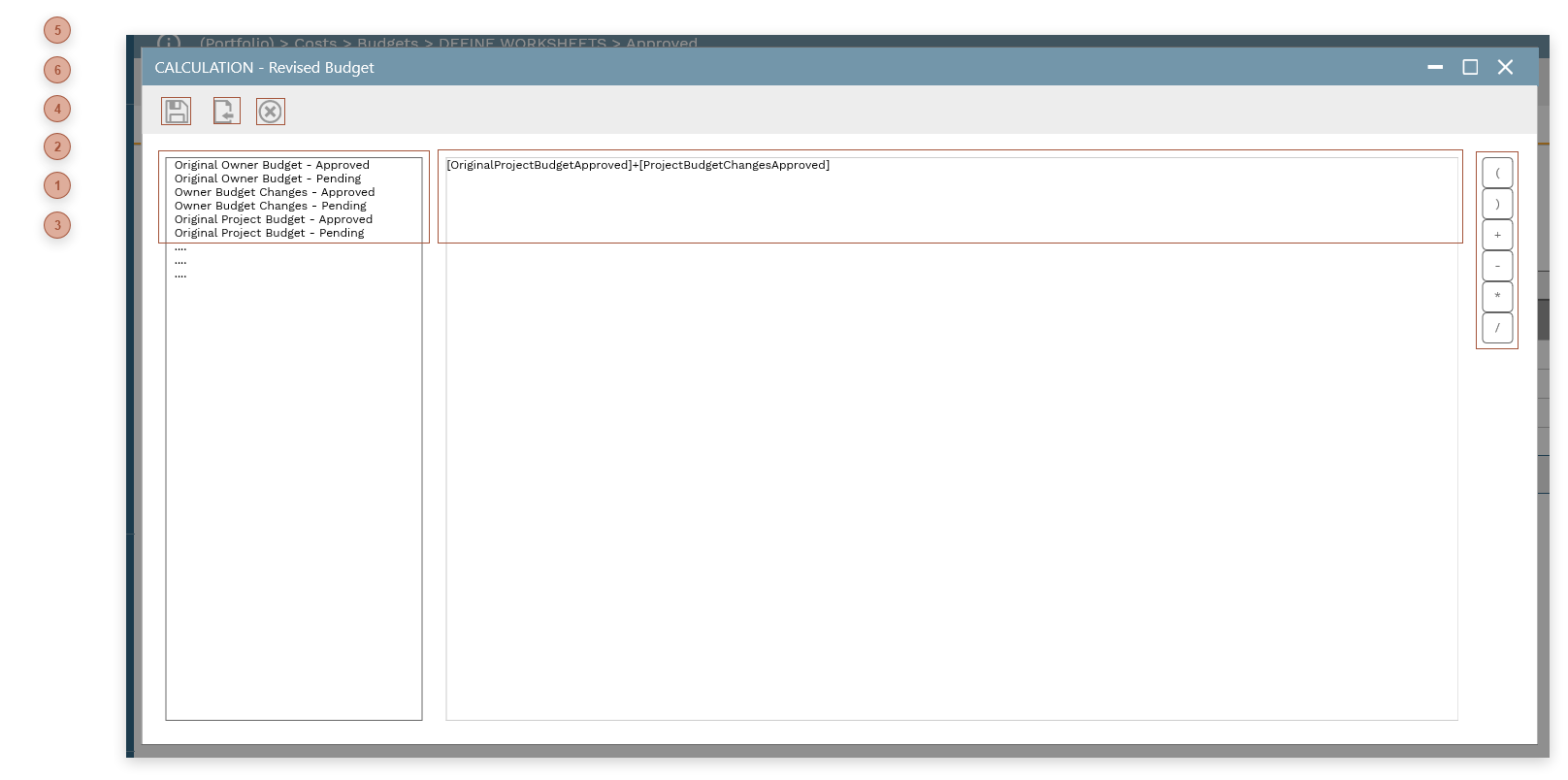 Worksheet Calculation Dialog